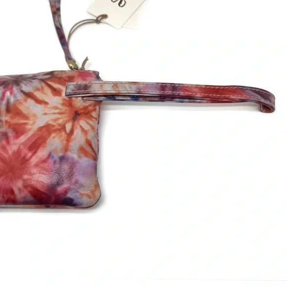 HOBO Waver Floral Tie-Dye Clutch Leather Bag Hard to Find - Picture 8 of 11